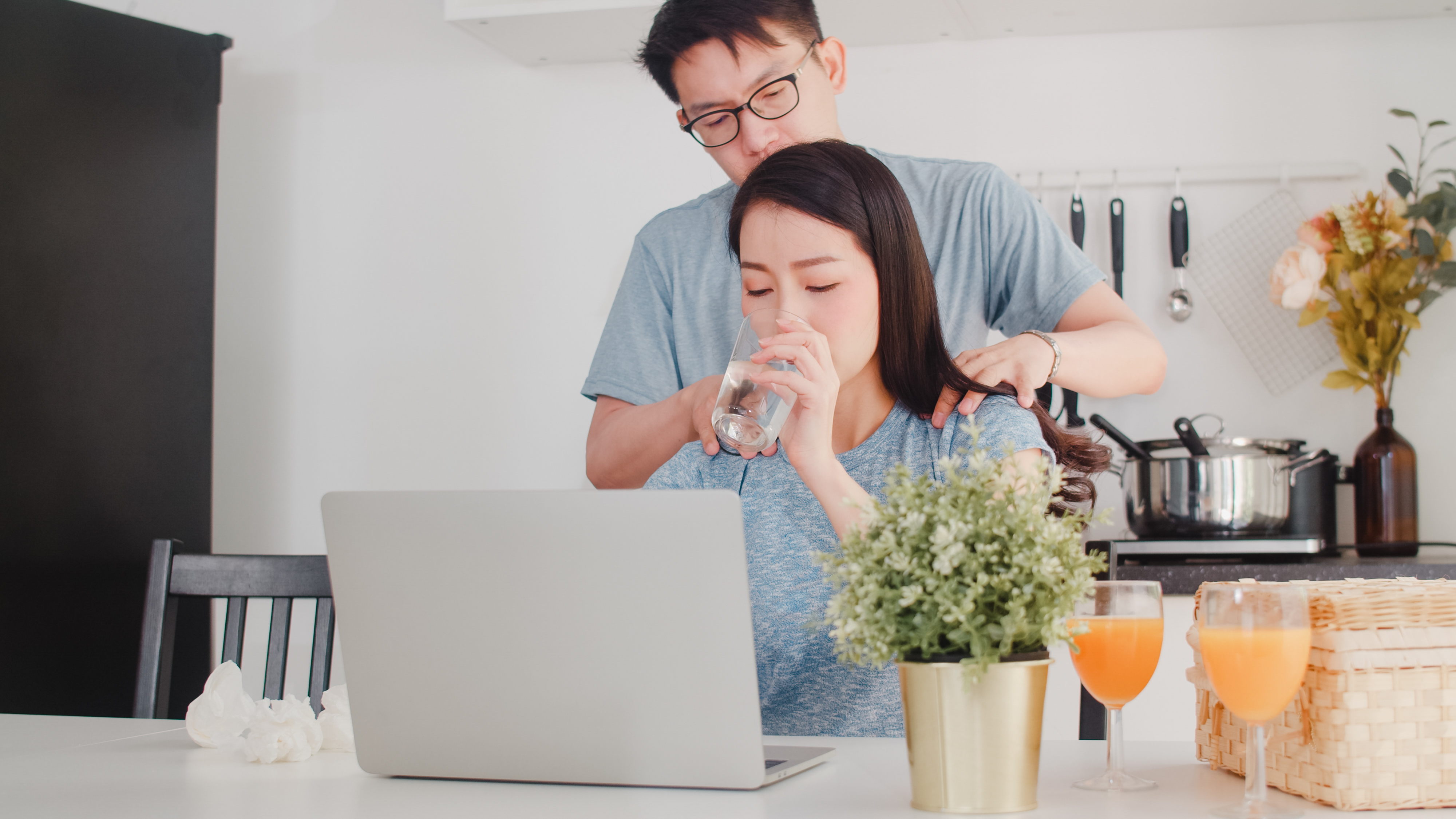 Couple enjoying water