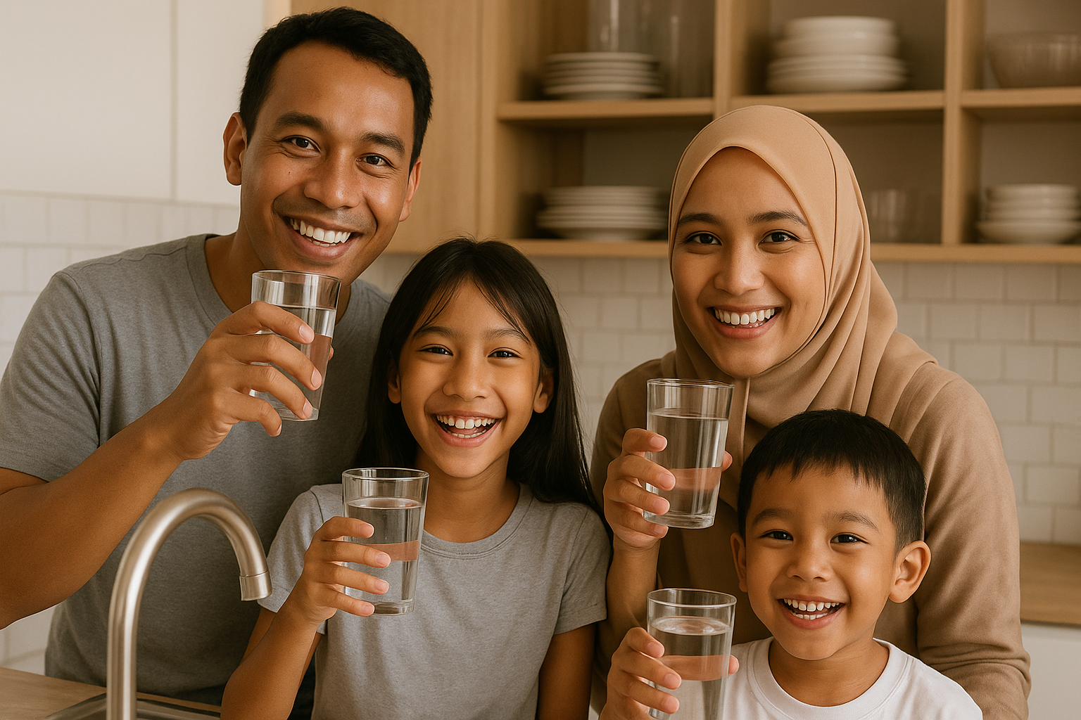 Couple enjoying water